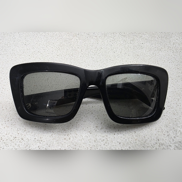 Chloe Accessories - CHLOE Black Rectangular Sunglasses. Made in France.